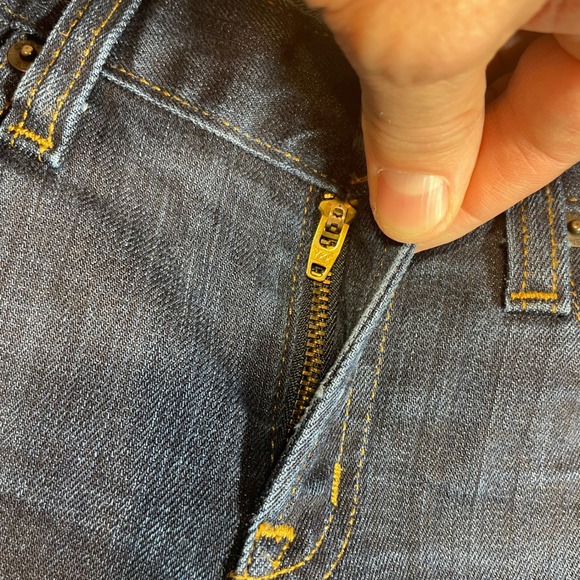 J Crew Toothpick Ankle Blue Whiskered Jeans Dark Wash Women's Size 28 - Picture 4 of 15